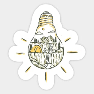 Nature Bulb Outdoor Camping Sticker